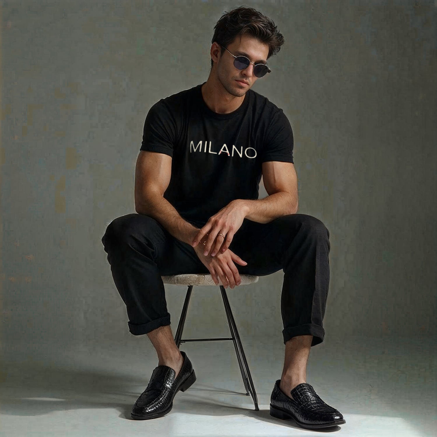 ES Collection Milano nakış baskı UNISEX tshirt